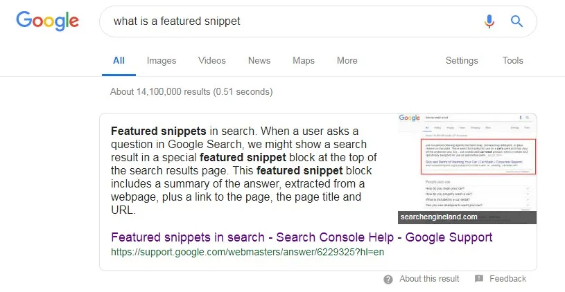 Featured snippet