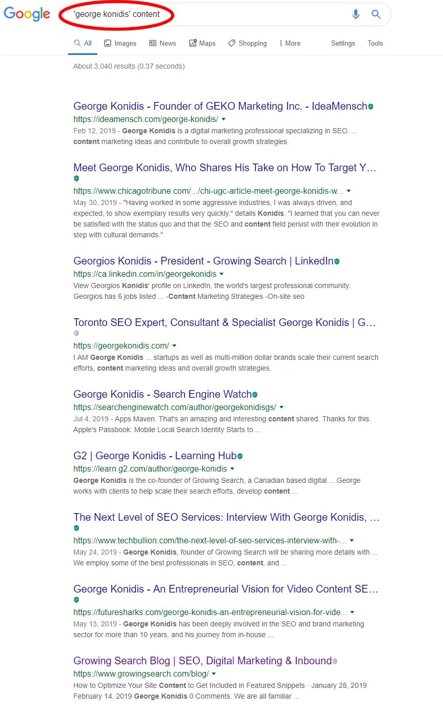 Google search